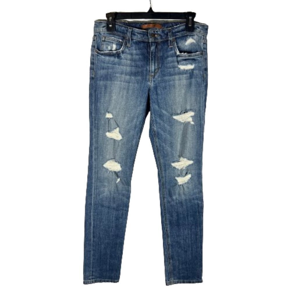 Joes Jeans Womens The Billie Boyfriend Jeans Size 27‎ Slim Distressed Mid Rise